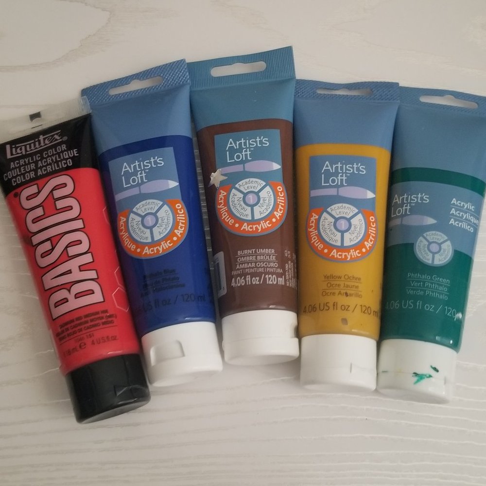 5 Acrylic Paints tubes (Artist's Loft & Liquitex)